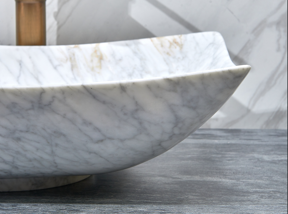 Infinity Marble Nature Stone Special Shape Above Counter Art Basin 500*400*135mm