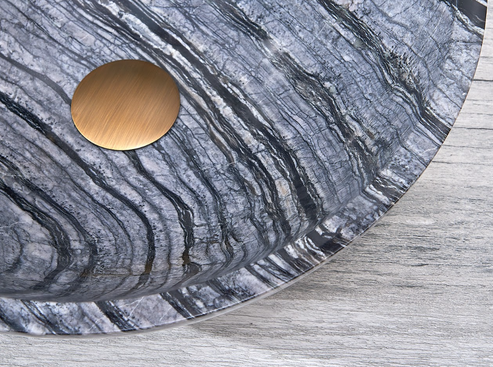 Infinity Marble Nature Stone Round Above Counter Art Basin 420*420*140mm