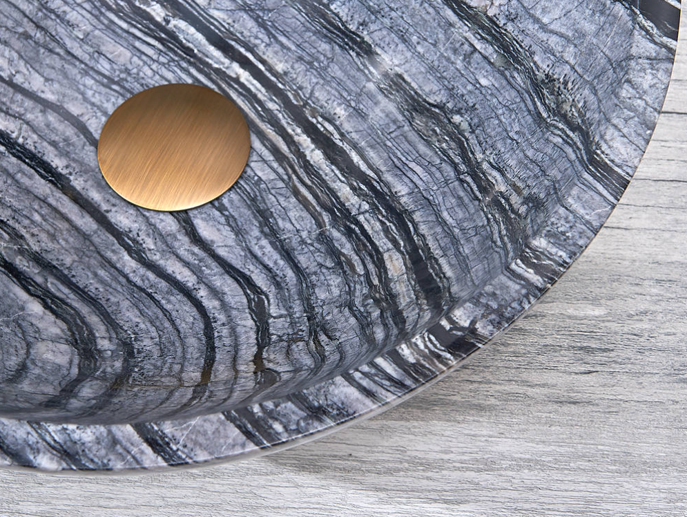 Infinity Marble Nature Stone Round Above Counter Art Basin 420*420*140mm