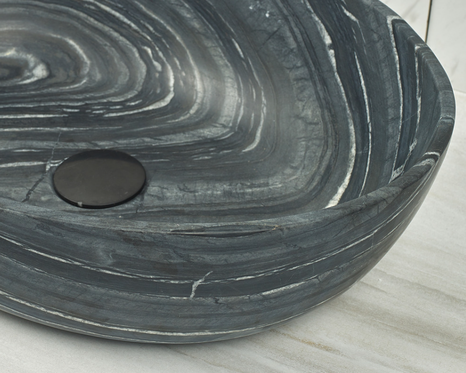 Infinity Marble Nature Stone Oval Above Counter Art Basin 510*380*155mm