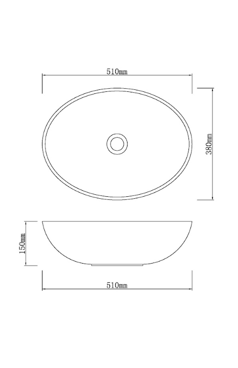 Infinity Marble Nature Stone Oval Above Counter Art Basin 510*380*155mm