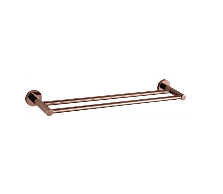 HELLYCAR IDEAL Double Towel Rail 600mm Brushed Gold, Brushed Nickel, Chrome, Matte Black, Brushed Gun Metal, Rose Gold