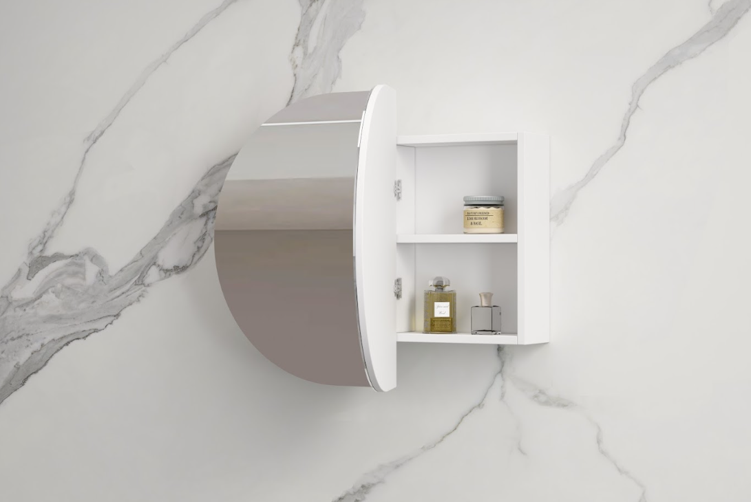 Infinity Rosy Oval Wall Hung Plywood Shaving Cabinet | 750 / 900 / 1200 / 1500mm