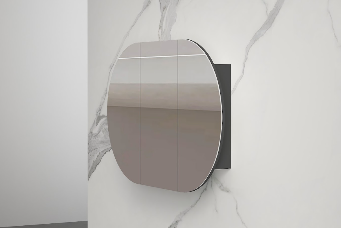 Infinity Rosy Oval Wall Hung Plywood Shaving Cabinet | 750 / 900 / 1200 / 1500mm