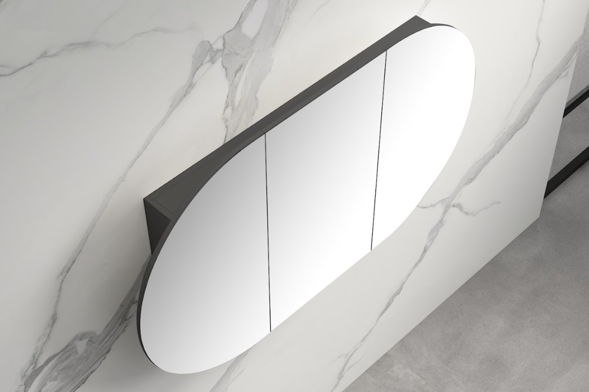 Infinity Rosy Oval Wall Hung Plywood Shaving Cabinet | 750 / 900 / 1200 / 1500mm