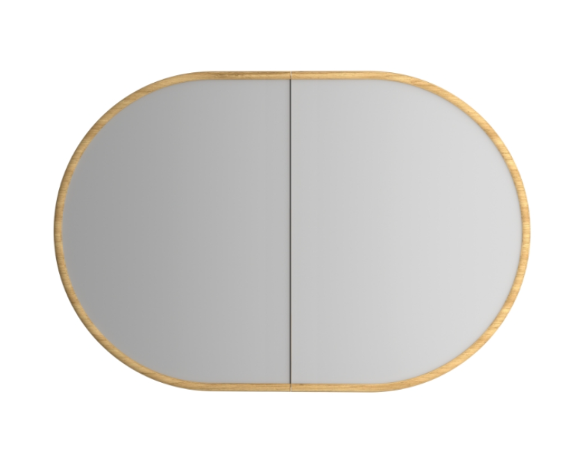 Infinity Rosy Oval Wall Hung Plywood Shaving Cabinet | 750 / 900 / 1200 / 1500mm