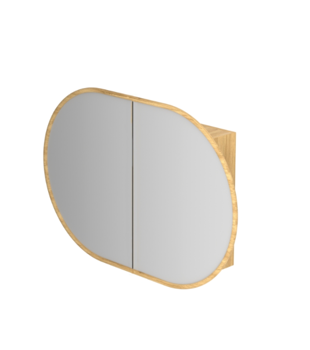 Infinity Rosy Oval Wall Hung Plywood Shaving Cabinet | 750 / 900 / 1200 / 1500mm