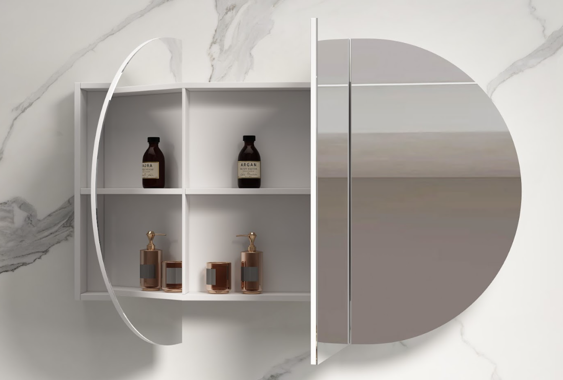 Infinity Rosy Oval Wall Hung Plywood Shaving Cabinet | 750 / 900 / 1200 / 1500mm