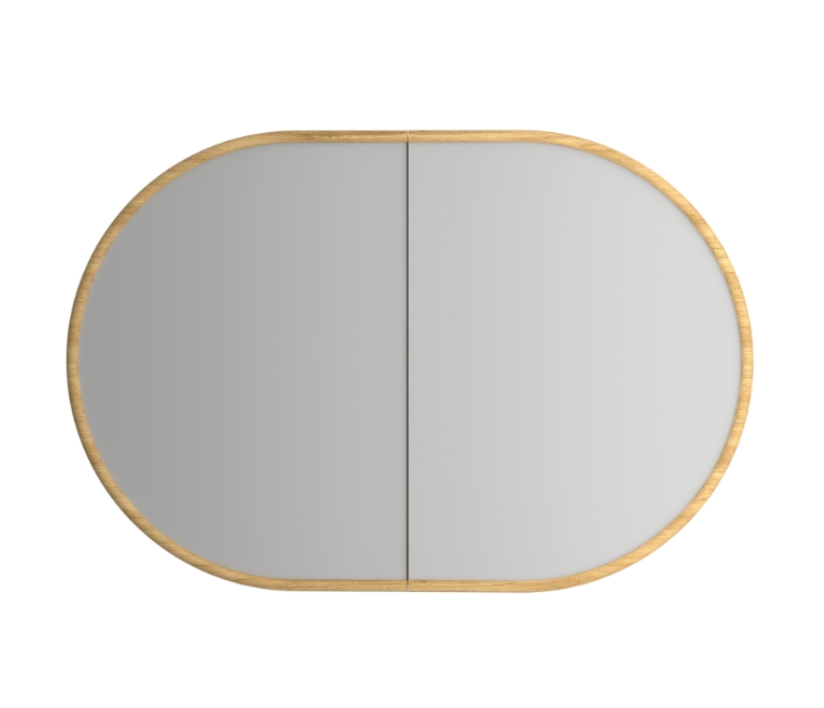 Infinity Rosy Oval Wall Hung Plywood Shaving Cabinet | 750 / 900 / 1200 / 1500mm
