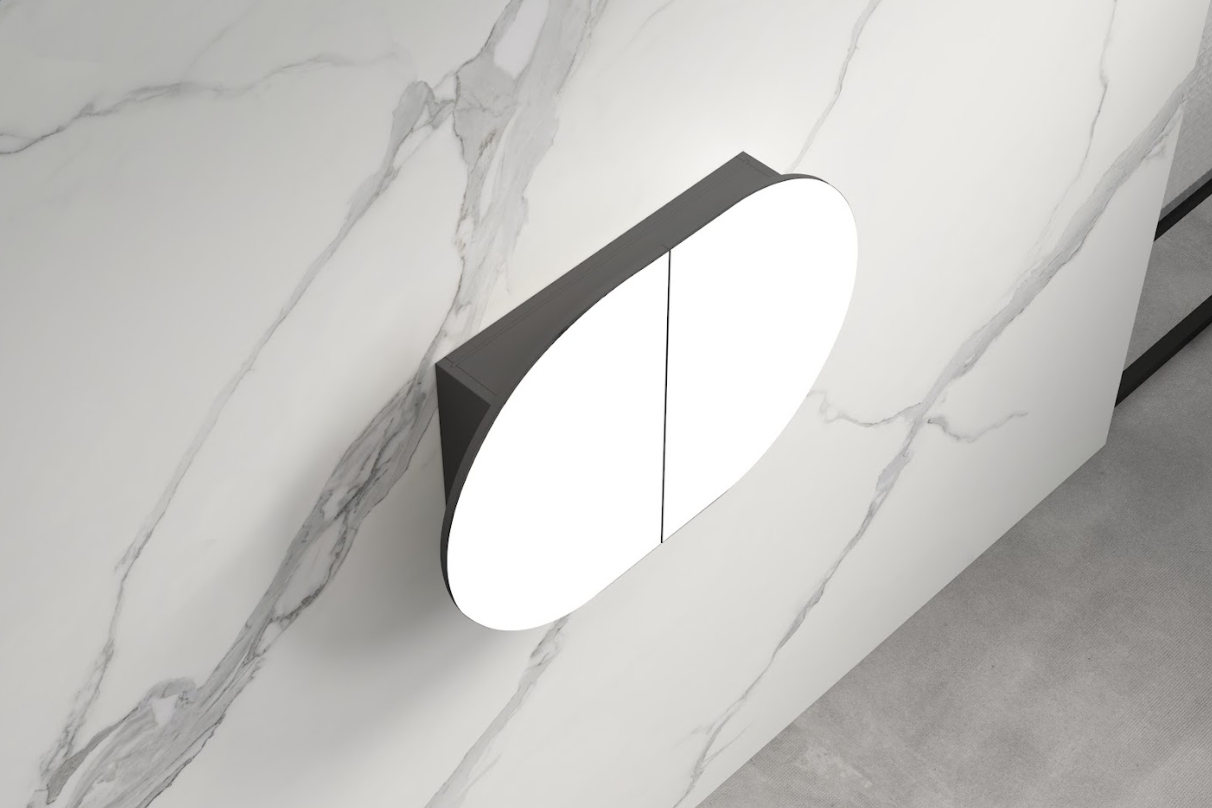 Infinity Rosy Oval Wall Hung Plywood Shaving Cabinet | 750 / 900 / 1200 / 1500mm