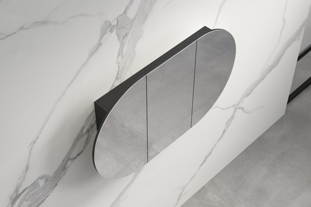 Infinity Rosy Oval Wall Hung Plywood Shaving Cabinet | 750 / 900 / 1200 / 1500mm