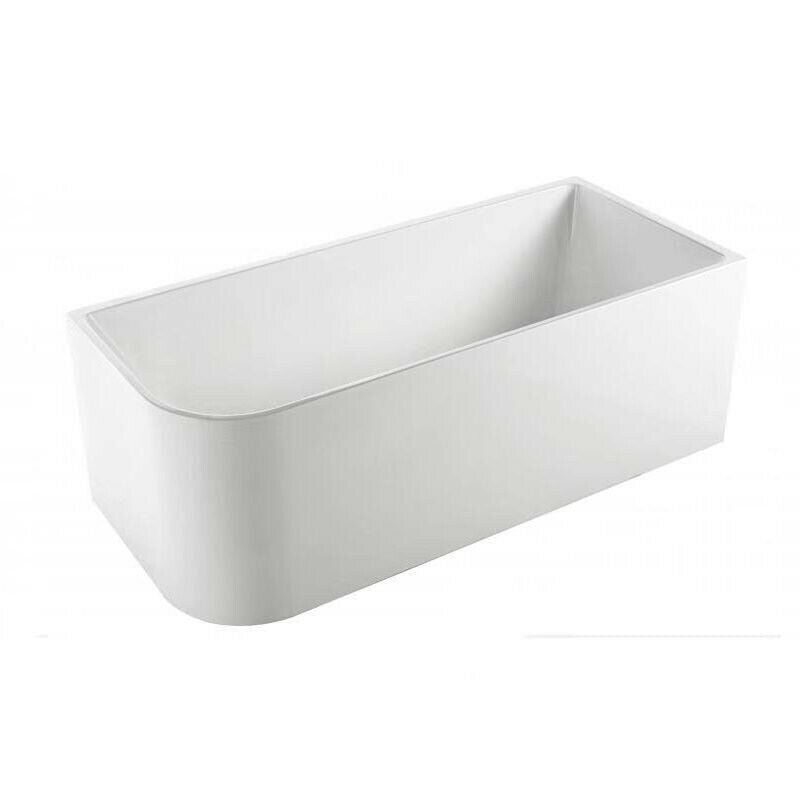 Sunny 1500–1700mm Gloss White Rectangle Acrylic Corner Back Bathtub – Left or Right Installation