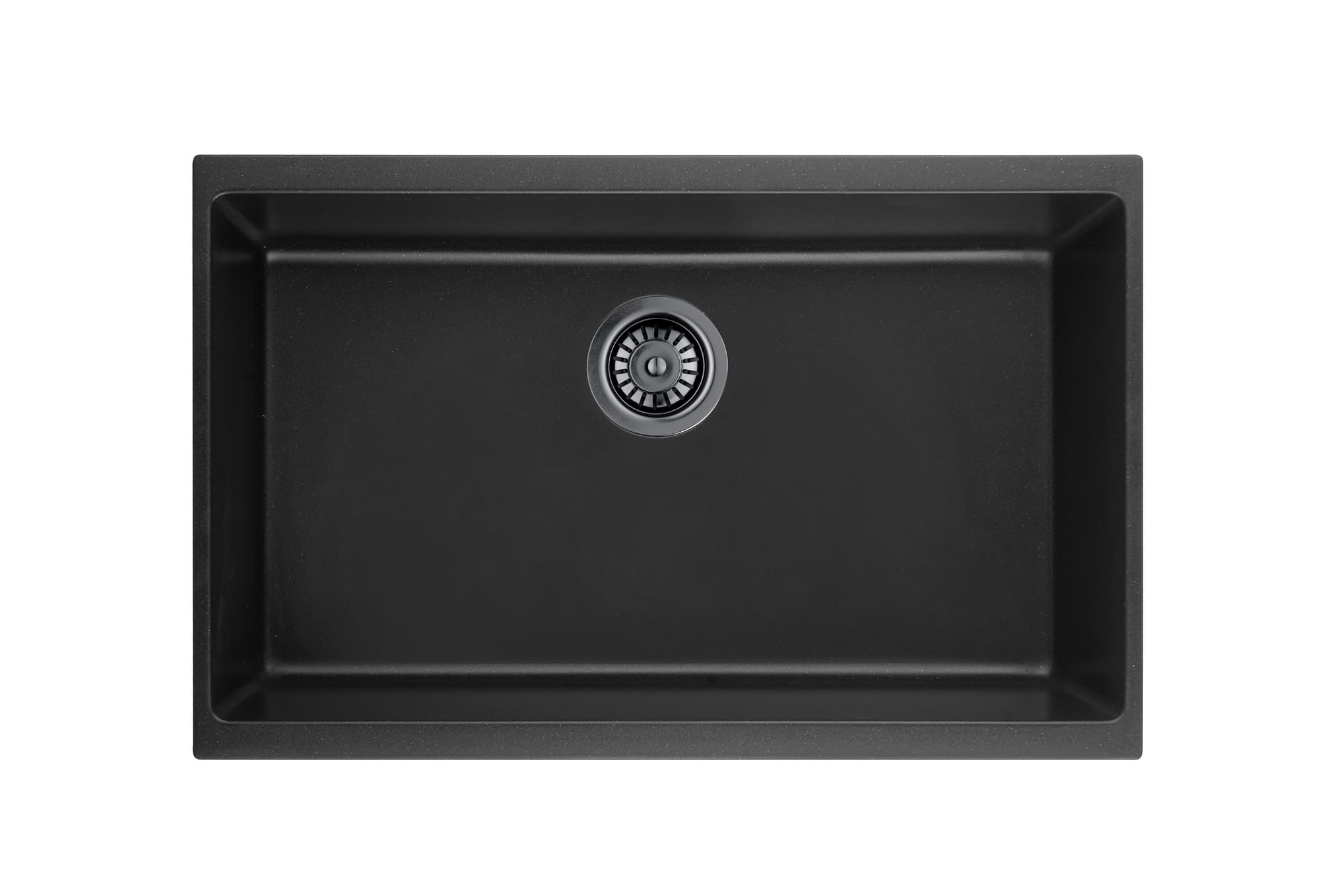 Crete Granite Single Bowl Sink 730×460×207mm Matte Black
