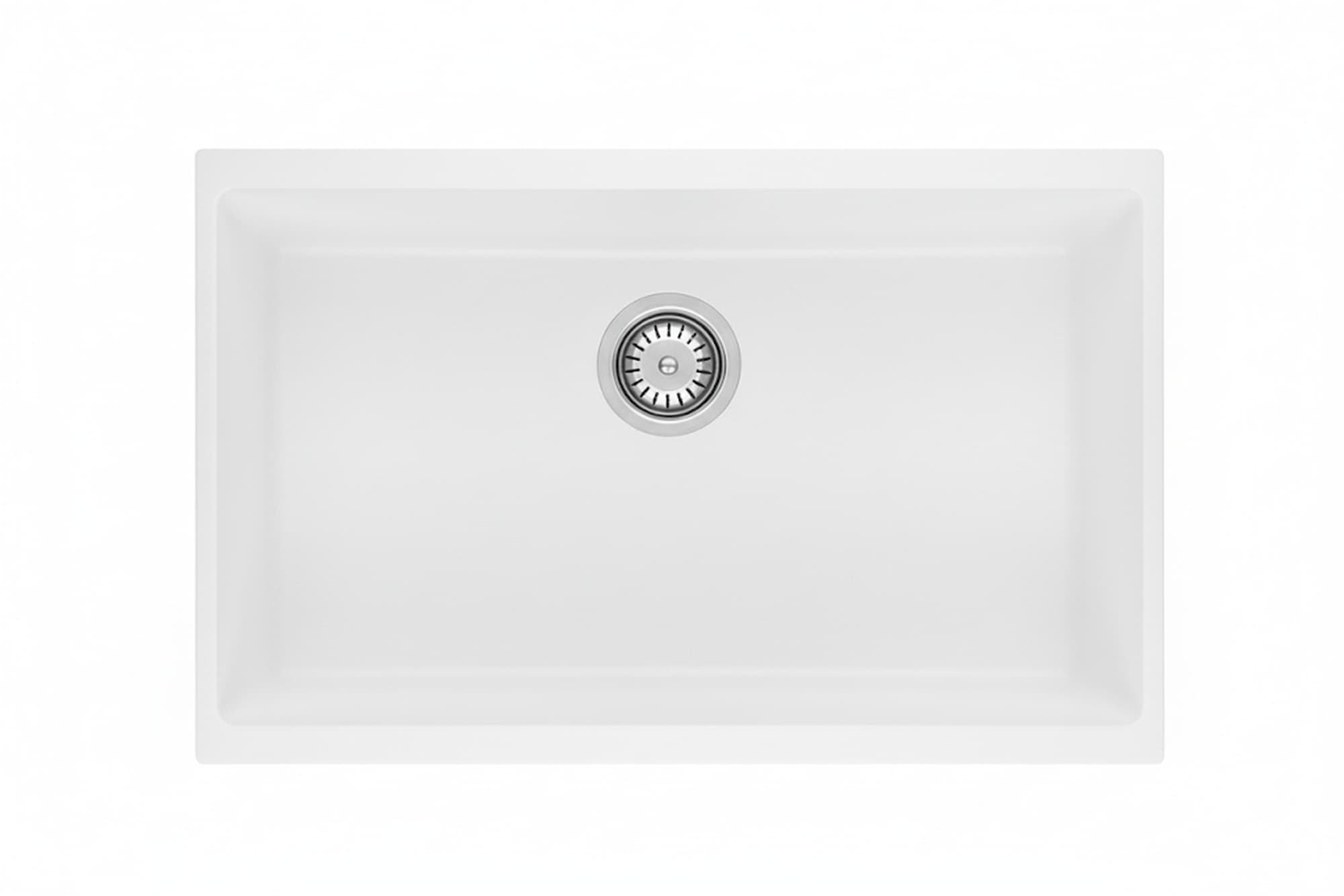 Crete Granite Single Bowl Sink 730×460×207mm Matte White