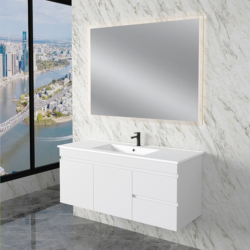 ABS Less Vanity With Wall Hung Design – Gloss White | 600–1500mm