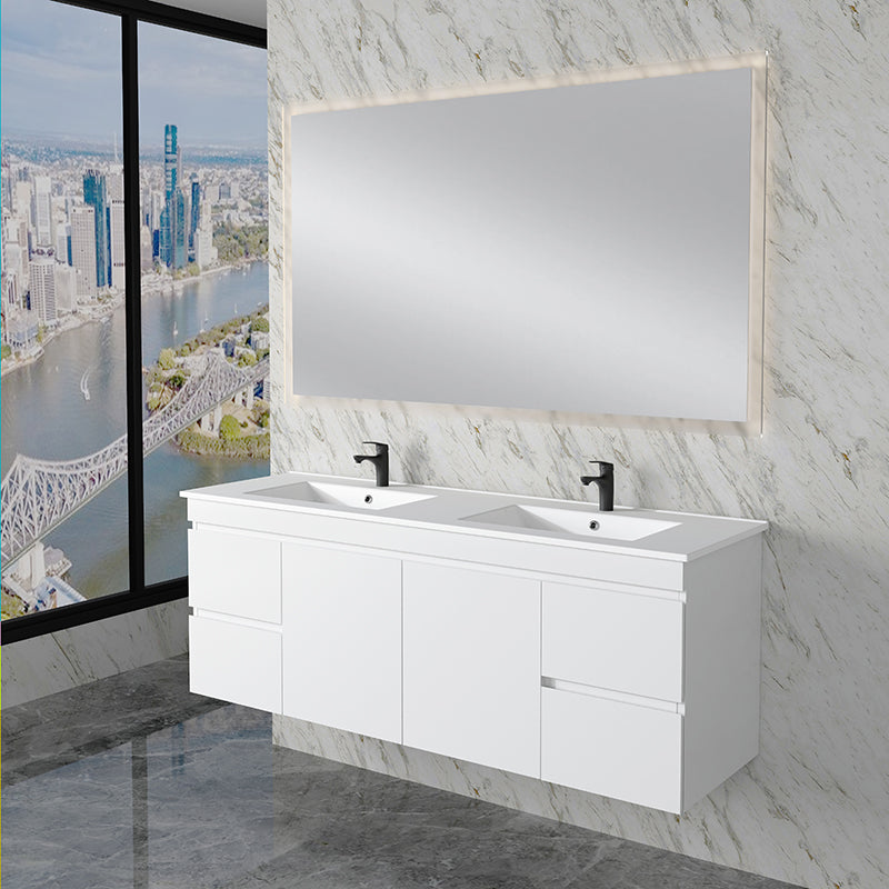 ABS Less Vanity With Wall Hung Design – Gloss White | 600–1500mm