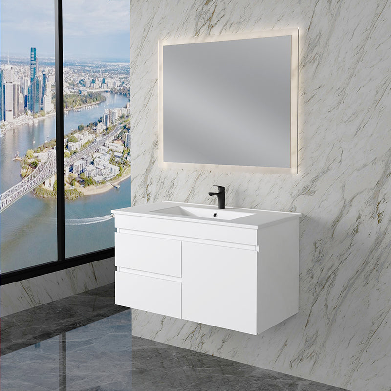 ABS Less Vanity With Wall Hung Design – Gloss White | 600–1500mm