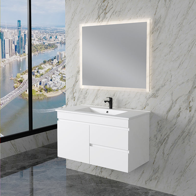 ABS Less Vanity With Wall Hung Design – Gloss White | 600–1500mm