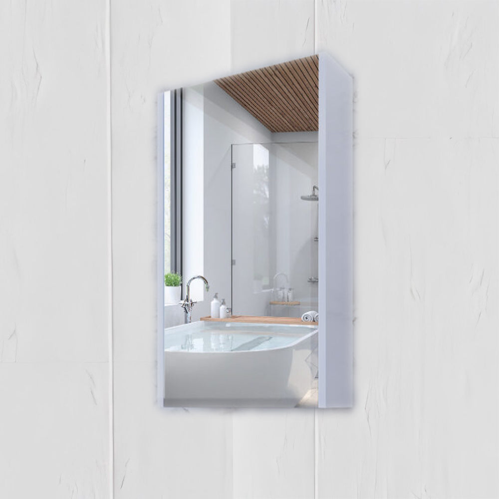 RIVA Geneva Mirror Shaving Cabinet – Gloss White (450mm to 1500mm)