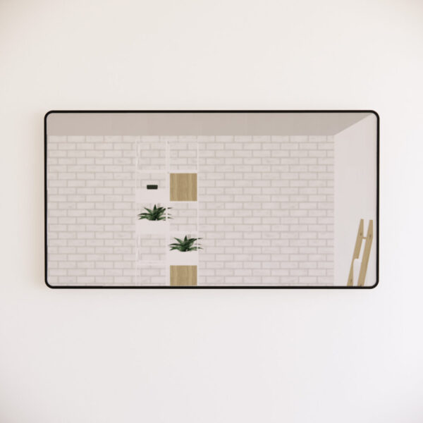 RIVA Framed Rectangular Mirror Wall Mounted | Gold, Matt Black, Brushed Nickel | 750–1500mm