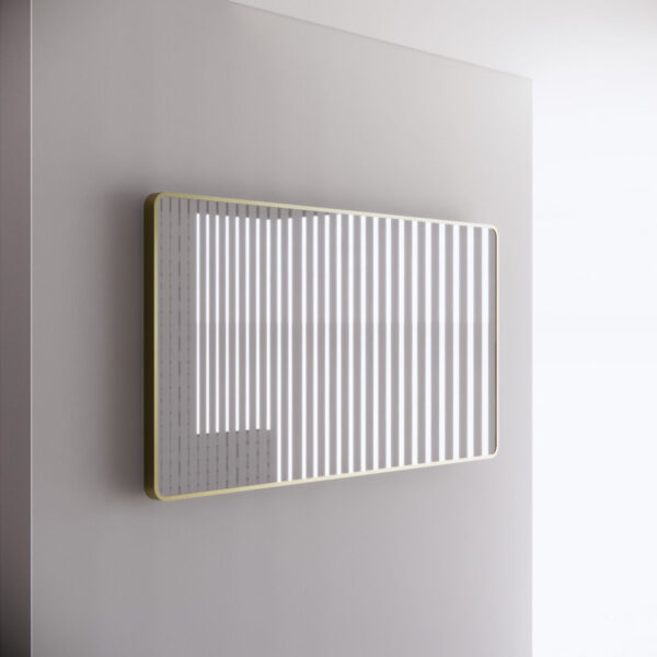 RIVA Framed Rectangular Mirror Wall Mounted | Gold, Matt Black, Brushed Nickel | 750–1500mm