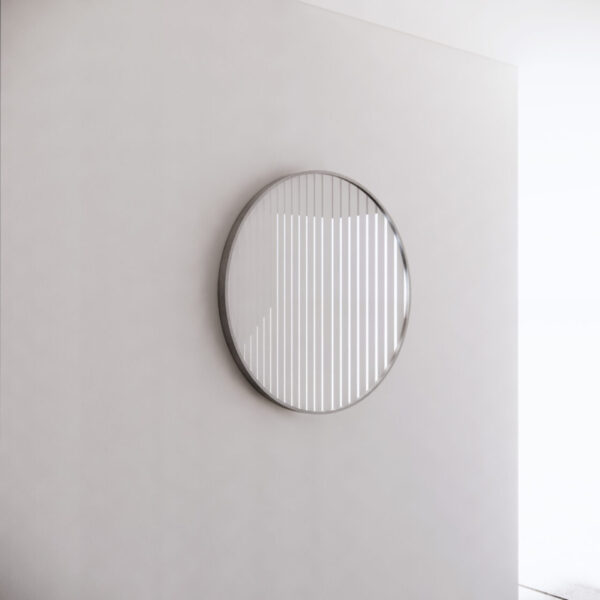 RIVA Framed Round Mirror Wall Mounted | Brushed Gold, Matt Black, Brushed Nickel | 600mm & 800mm