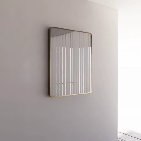 RIVA Framed Rectangular Mirror Wall Mounted | Gold, Matt Black, Brushed Nickel | 750–1500mm
