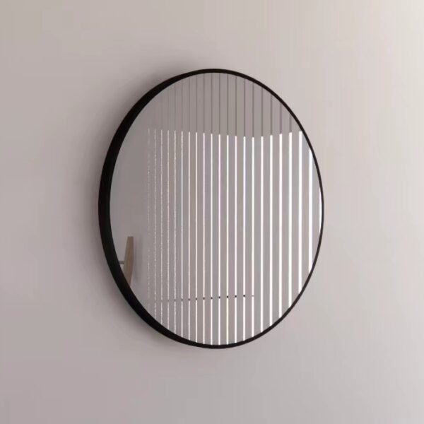 RIVA Framed Round Mirror Wall Mounted | Brushed Gold, Matt Black, Brushed Nickel | 600mm & 800mm