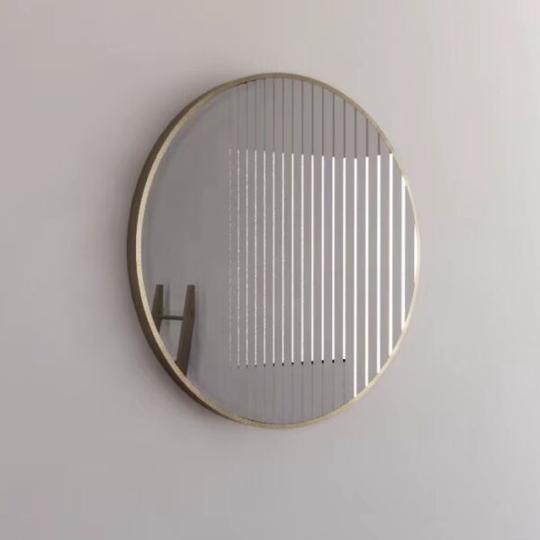 RIVA Framed Round Mirror Wall Mounted | Brushed Gold, Matt Black, Brushed Nickel | 600mm & 800mm