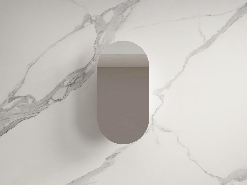 Infinity Metro Satin Black Shaving Cabinet 450x900×116mm