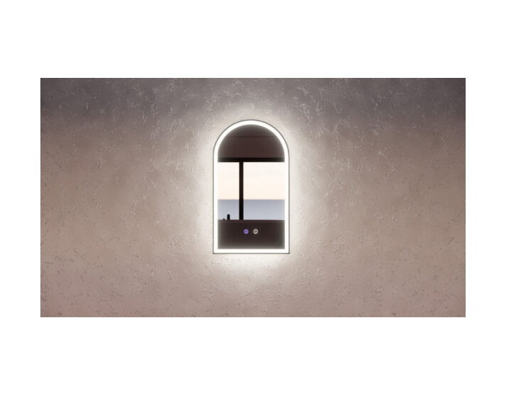 RIVA Arch Framed LED Mirror – Matt Black / Brushed Gold / Brushed Nickel | 450×800mm & 600×900mm