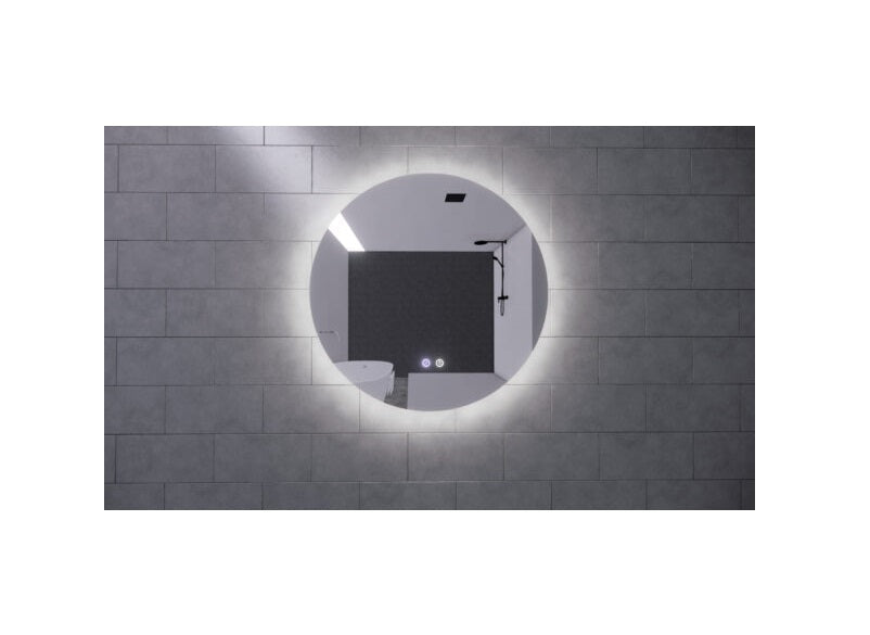 RIVA R4 Frameless Backlit Round LED Mirror | 3-Colour Lights + Defogger | 600mm & 800mm