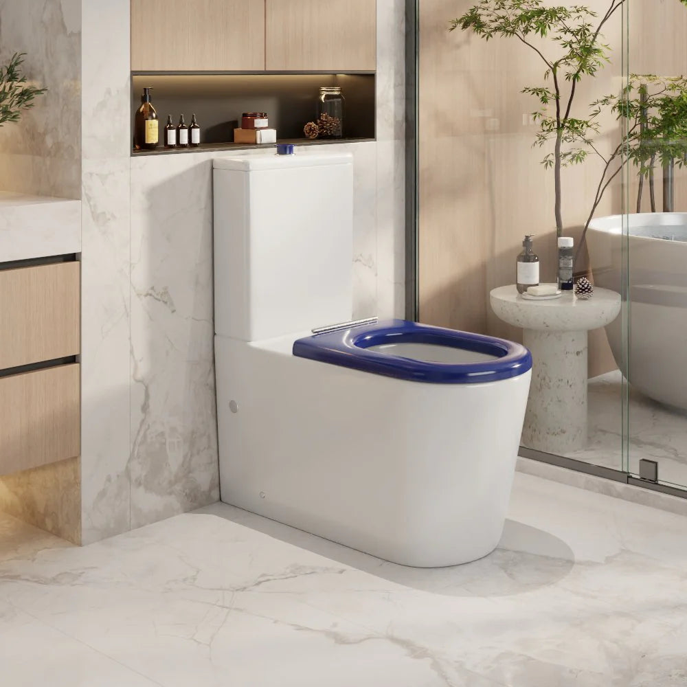 Mercio Pani Care-Accessible Rimless Flush Back to Wall Gloss White Toilet Suite