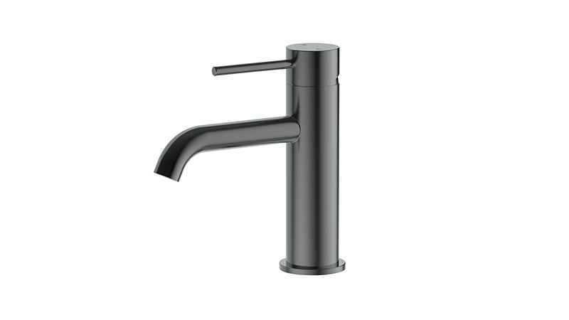 ACL OTUS Slimline Curved Spout Basin Mixer | Chrome, Gun Metal, Matte Black, Brushed Gold, Stainless Steel, Brushed Copper