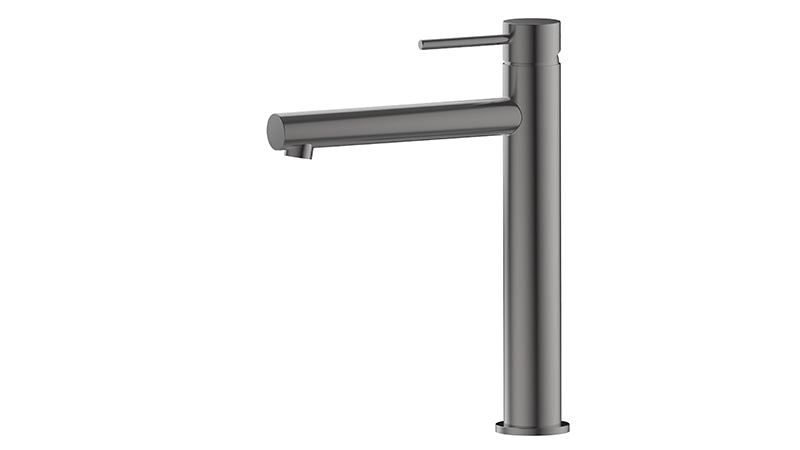 ACL OTUS Slimline High Rise Straight Spout Basin Mixer | Chrome, Gun Metal, Matte Black, Brushed Gold, Stainless Steel