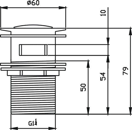 Technical diagram of a Secasa Home bathroom basin waste with dimensions for renovation projects