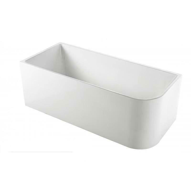 Sunny 1500–1700mm Gloss White Rectangle Acrylic Corner Back Bathtub – Left or Right Installation