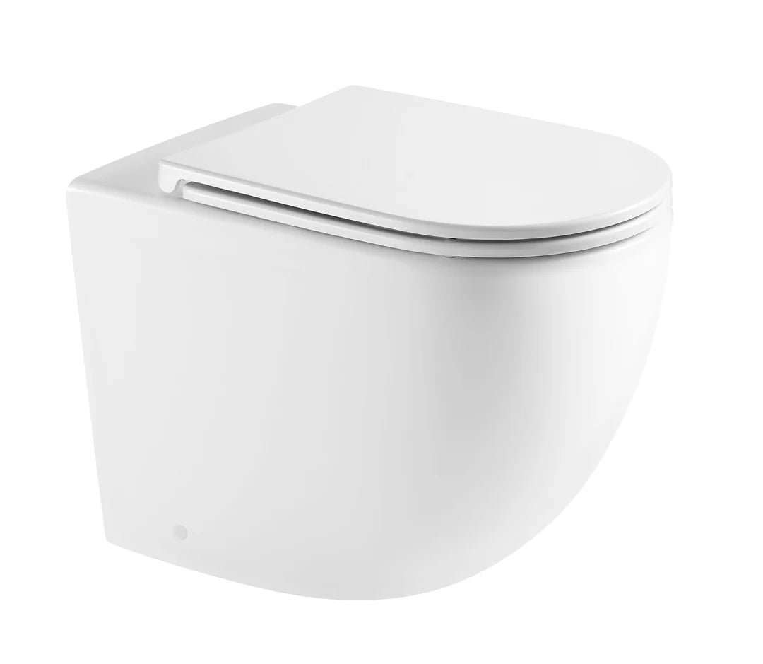 Mercio Rimless Flush Raul99 Wall-Faced Floor Pan | Gloss White| Matt White