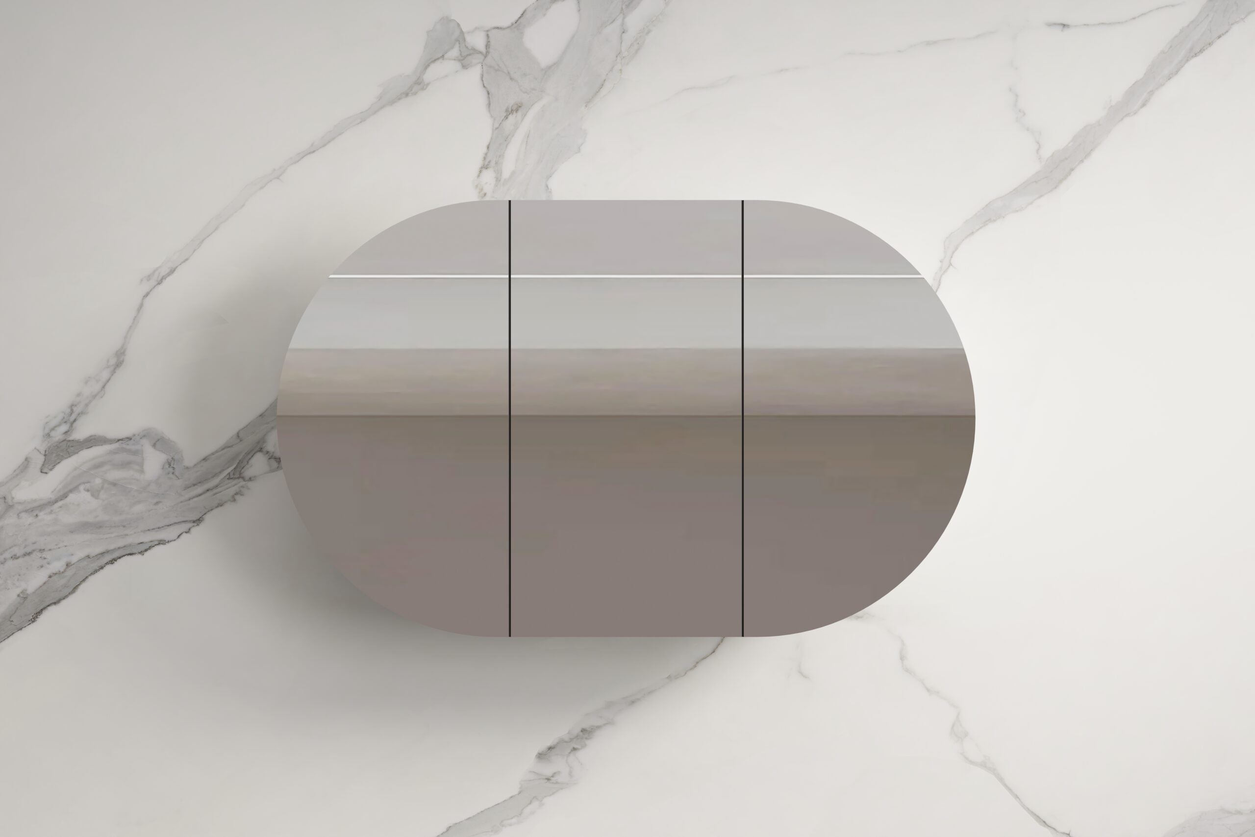 Infinity Rosy Oval Wall Hung Plywood Shaving Cabinet | 750 / 900 / 1200 / 1500mm