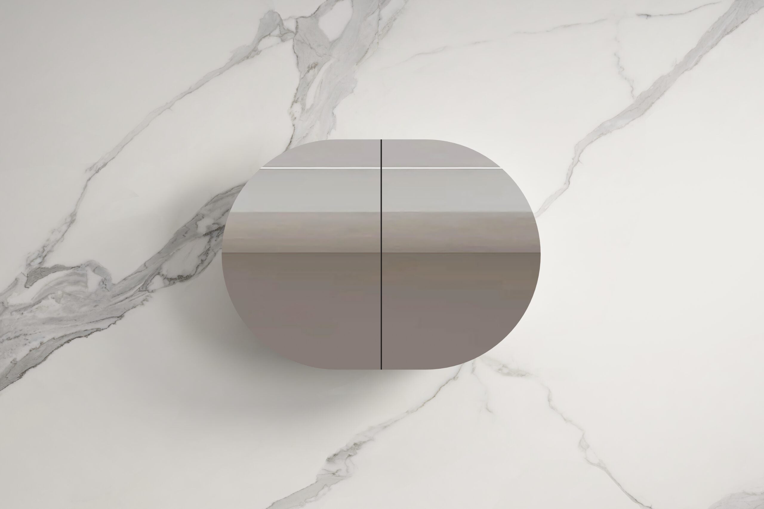 Infinity Rosy Oval Wall Hung Plywood Shaving Cabinet | 750 / 900 / 1200 / 1500mm