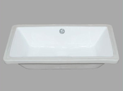 ABS Rocky Gloss White Ceramic Undermount Basin 525×345×195mm