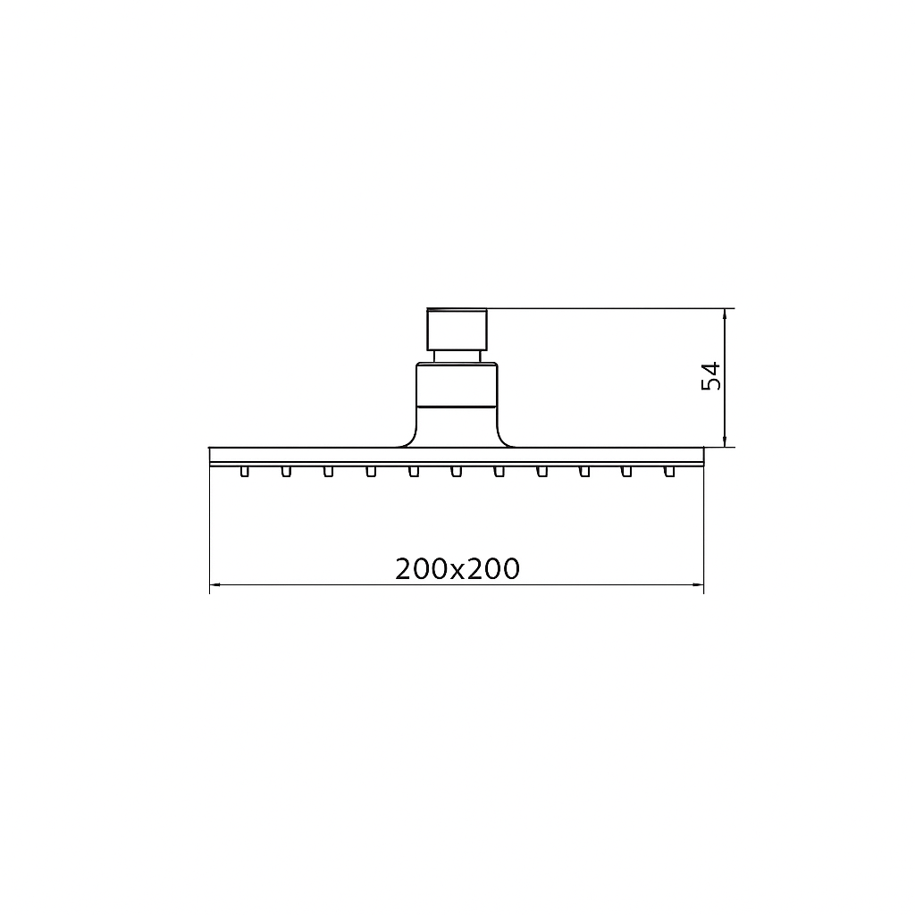 HELLYCAR Shower Head 200mm | 300mm Stainless Steel | Chrome, Brushed Nickel, Matt Black, Rose Gold, Brushed Gun Metal, Brushed Gold