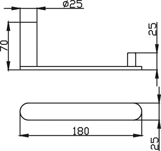 HELLYCAR TAPART Sleek Toilet Roll Holder 180mm | Chrome, Matte Black, Rose Gold, Brushed Gun Metal, Brushed Nickel, Brushed Gold