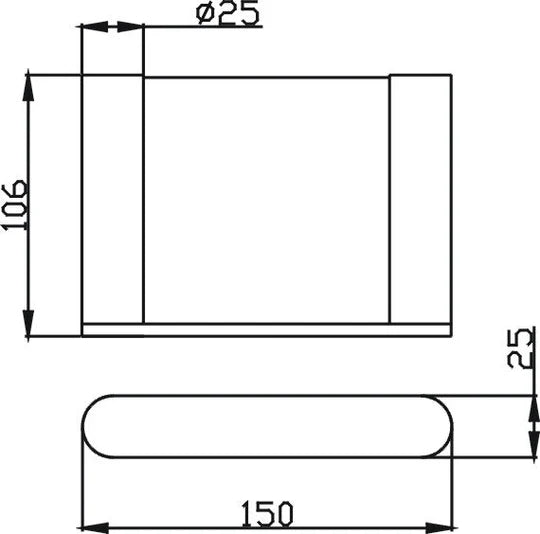 HELLYCAR TAPART Sleek Soap Dish 106mm | Chrome, Matte Black, Rose Gold, Brushed Gun Metal, Brushed Nickel, Brushed Gold