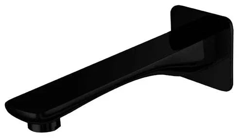 Matte black wall mounted bath spout, modern bathroom tapware from Secasa Home