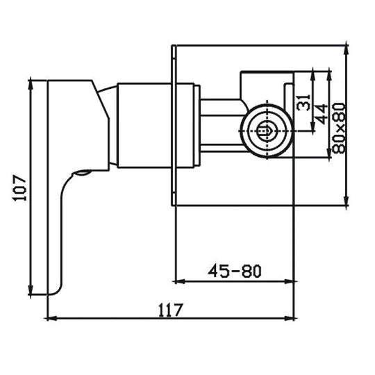 Hellycar TAPART SLEEK Wall Mixer | Chrome, Black, Rose Gold, Black & Chrome, Luxury Chrome