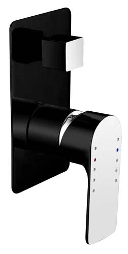 Hellycar TAPART SLEEK Wall Mixer with Diverter | Chrome, Black, Rose Gold, Black & Chrome, Luxury Chrome, Luxury Black & Chrome