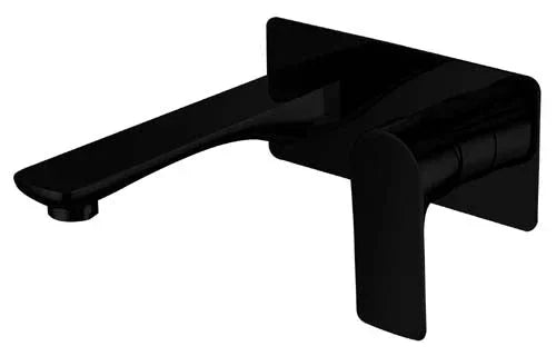 Modern black wall-mounted bathroom tapware from Secasa Home, sleek minimalist design