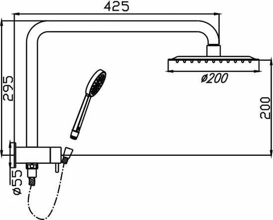 HELLYCAR Cuter Twin Shower System | Chrome, Matt Black, Rose Gold