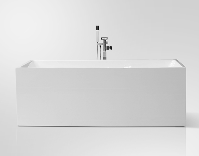 Sunny 163 1400–1700×750×600mm Gloss White Rectangle Acrylic Freestanding Bathtub